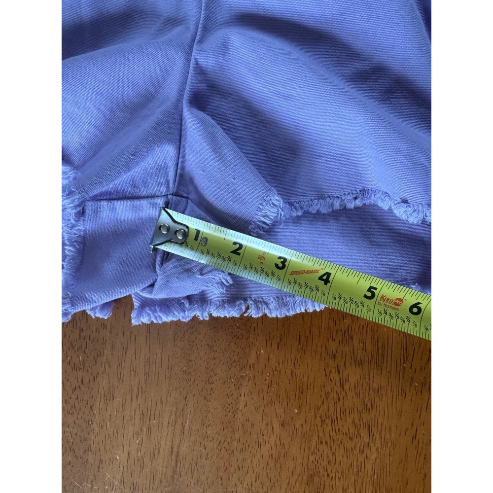 Wild Fable Womens Purple Smocked Waist Raw Hem Shorts Lavender Cotton Twill Sz L - Picture 8 of 8